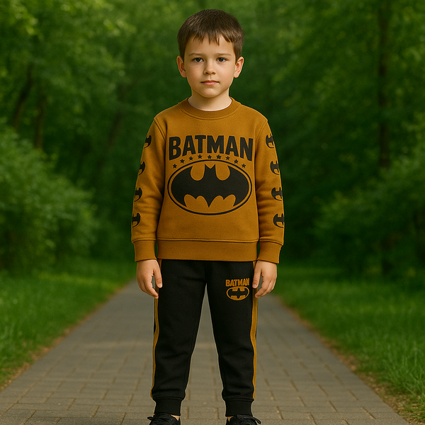 Gotham Hero Tracksuit - Black & Brown Batman Kids Set