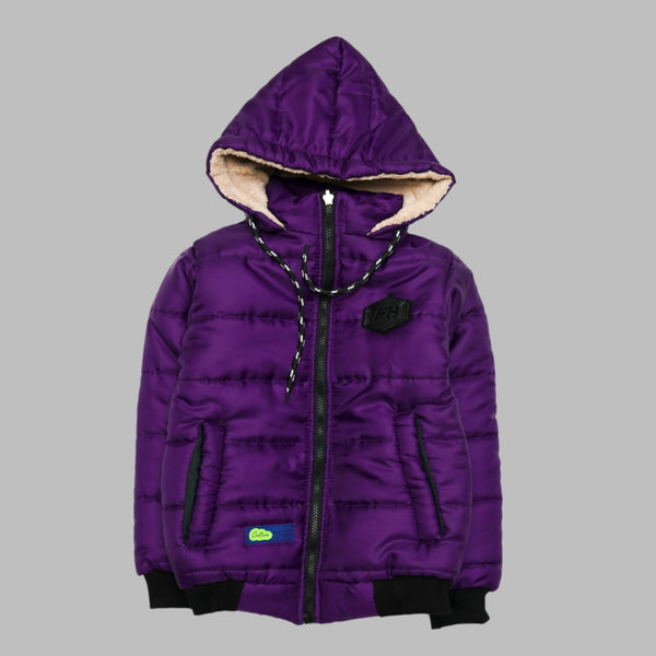 Elegant Purple Winter Jacket with Cozy Lining