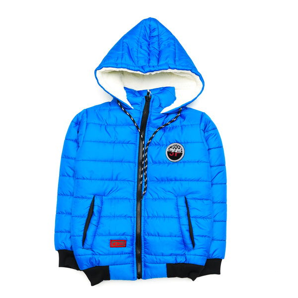 Vibrant Blue Quilted Winter Jacket