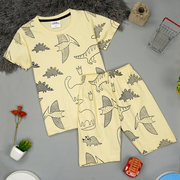 Adorable Dinosaur Print Kids Nightwear Set – Soft & Comfy