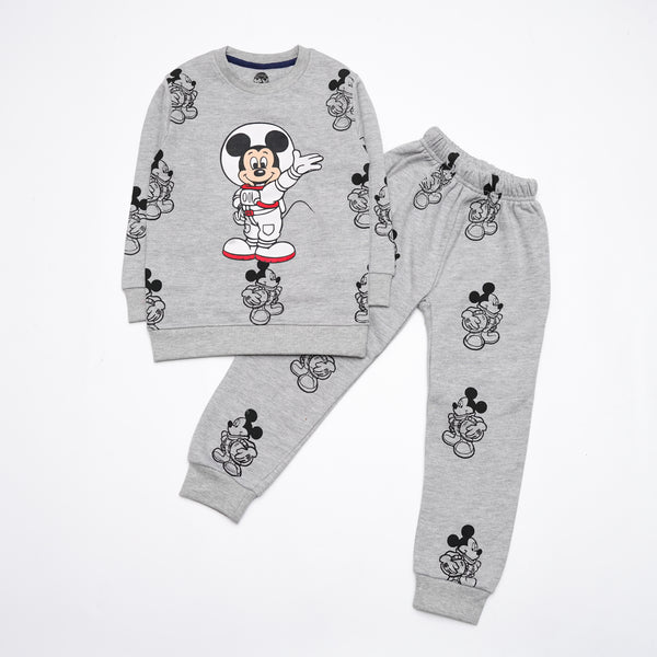 Grey Mickey Mouse Astronaut Printed Kids’ Tracksuit