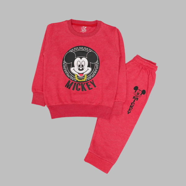 Classic Red Mickey Lounge Set - Cozy Disney Kids Outfit