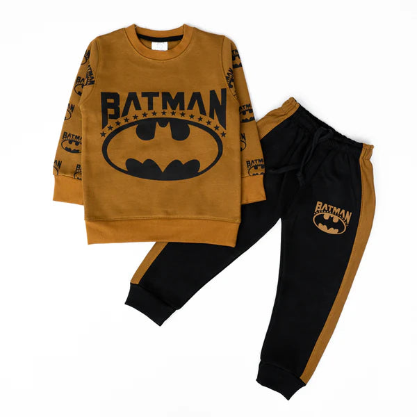 Gotham Hero Tracksuit - Black & Brown Batman Kids Set