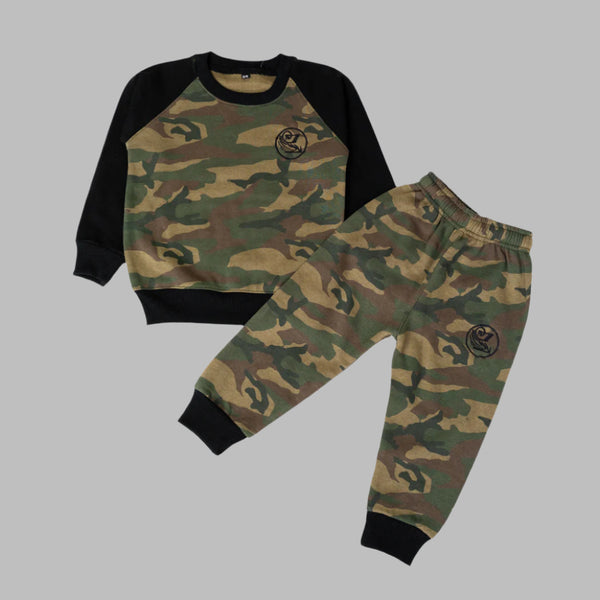 Camo Green Adventure Track Suit - Tommy-Inspired Winter Kids Set